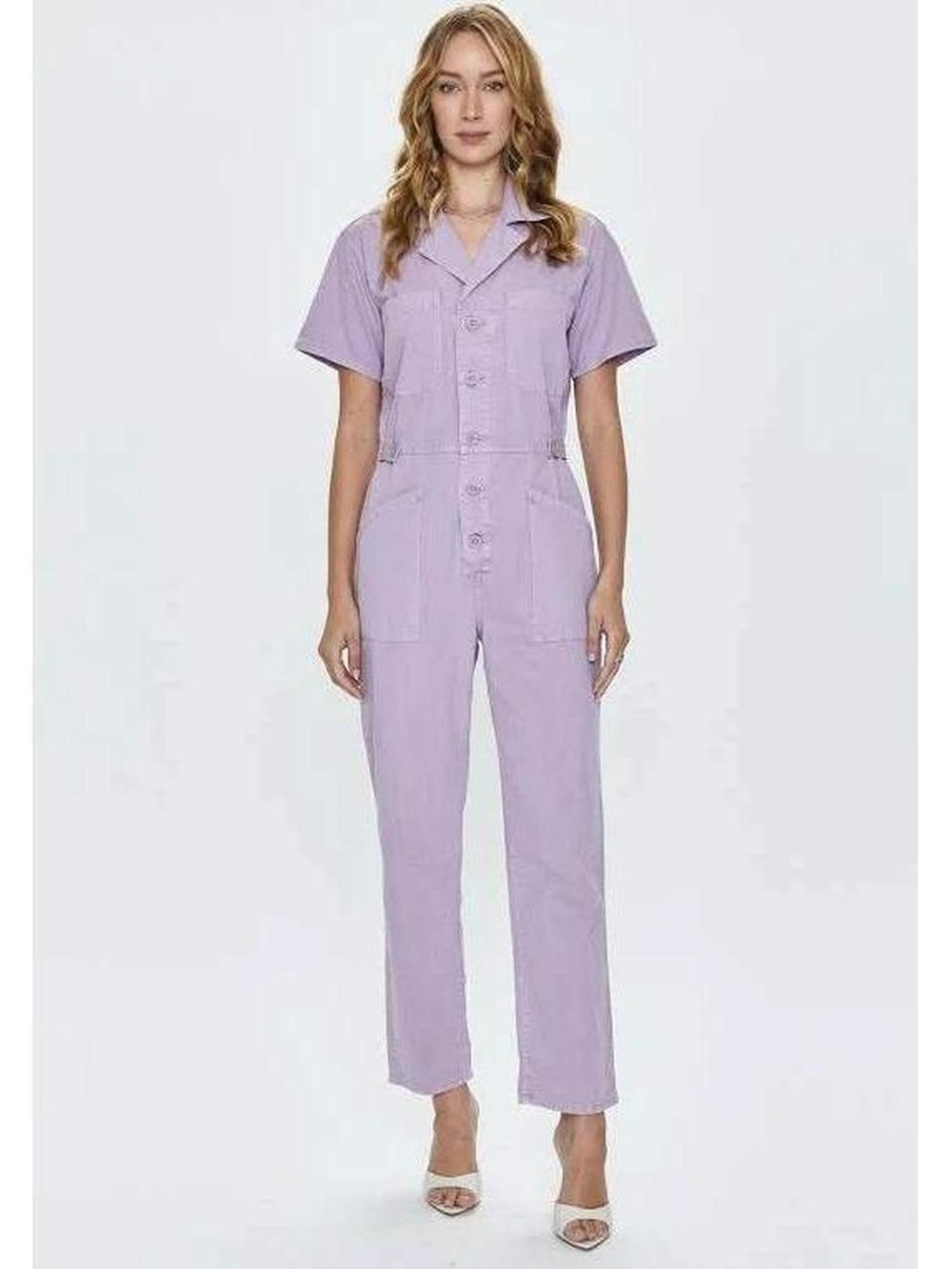 pistola Lavender Short-Sleeve Utility Jumpsuit